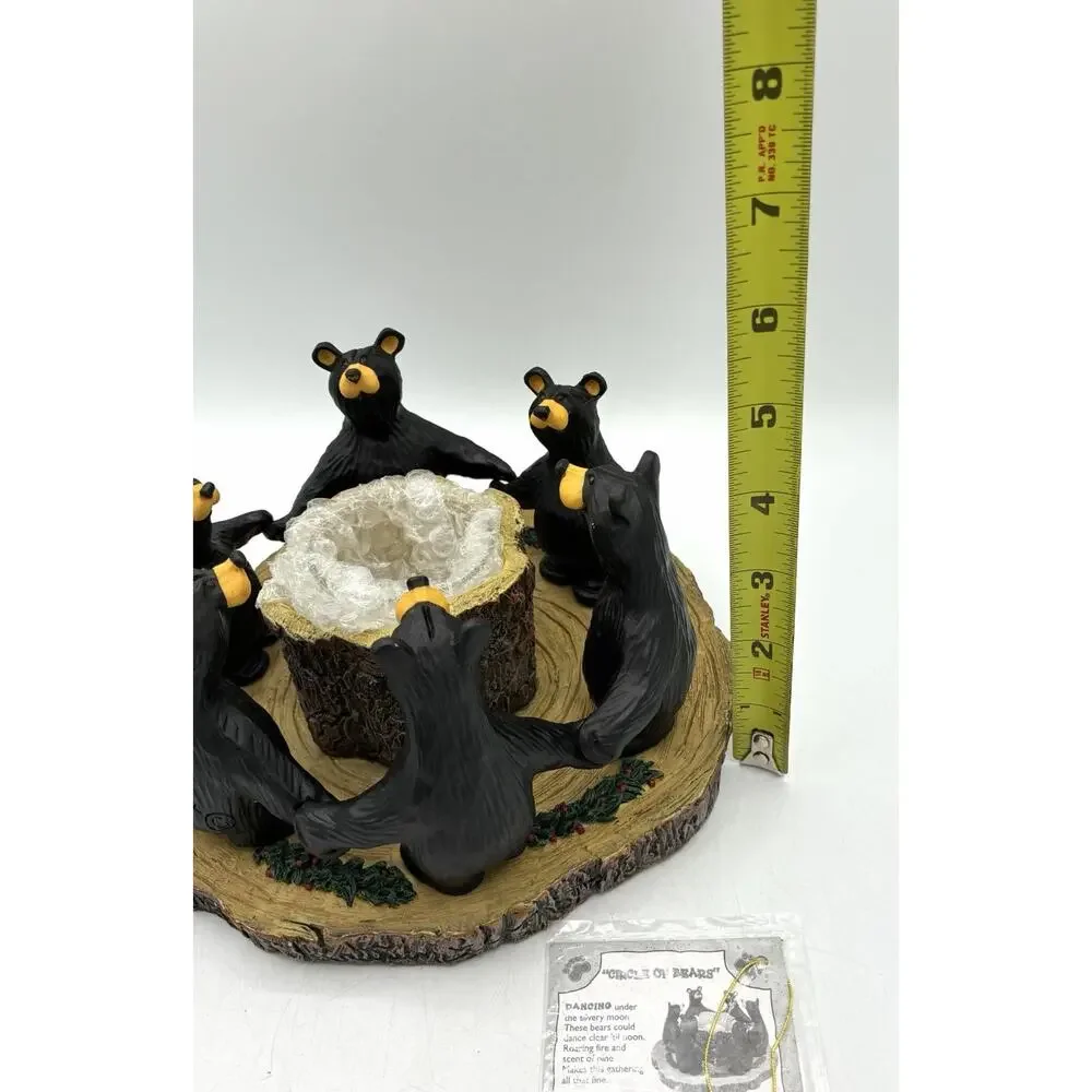 BearFoots “Circle of Bears” Candle Holder Jeff Fleming Big Sky Carvers New Box